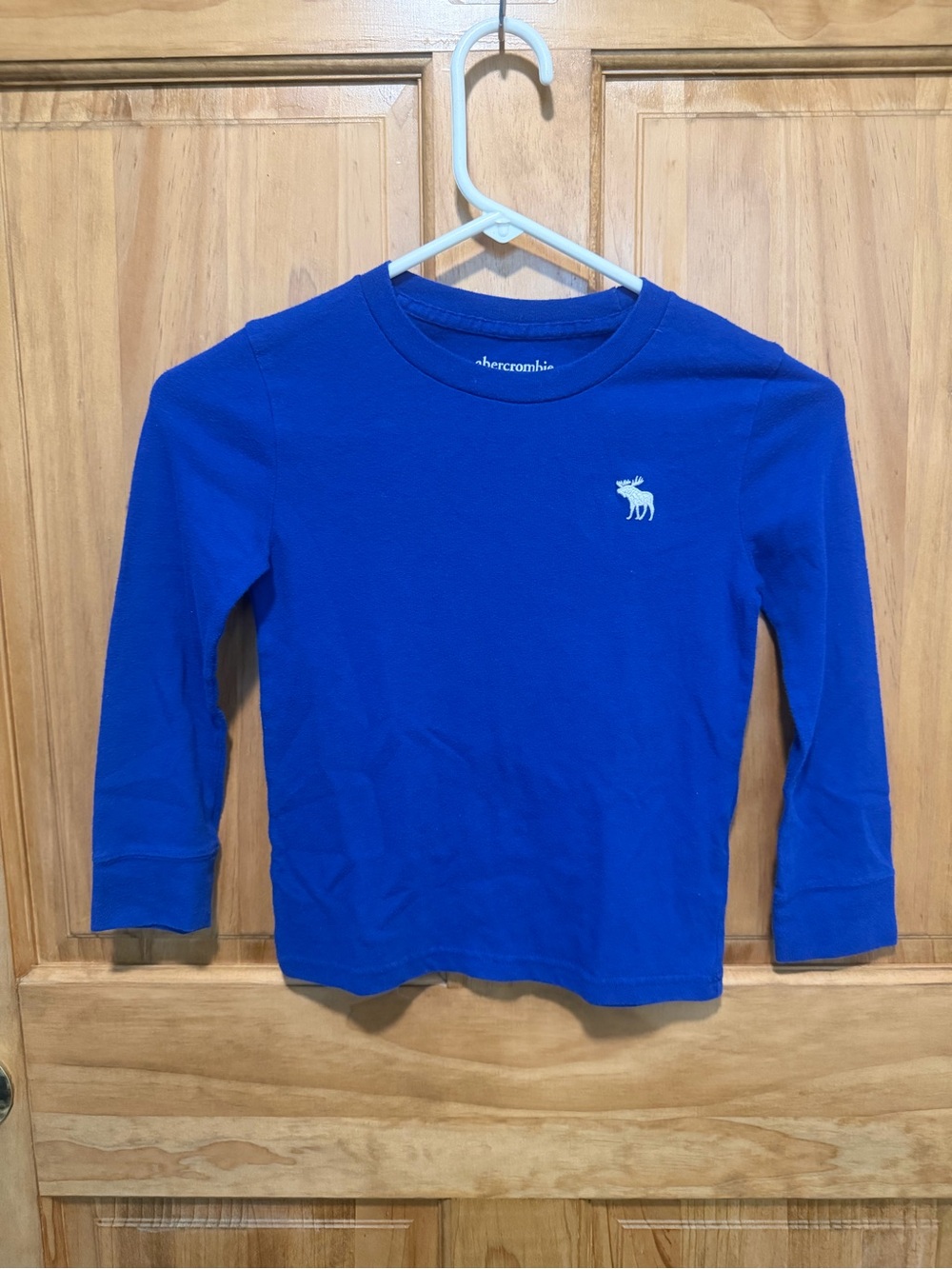 Abercrombie Kids Boys Blue Long Sleeve Logo Shirt Size 5/6